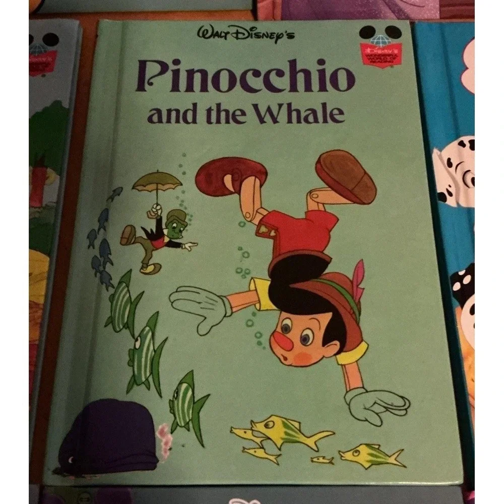 Lot Of 8 Disney‎ Hard Cover Books, Pinocchio, 102 Dalmatians, And More